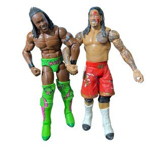 Kofi Kingston And Jimmy Olsen 2 Action Figures Wrestling 6.5"inches Tall
